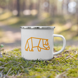 Coffee mug, lightweight & multifunctional. For your favorite PROOF coffee White coating silver rim