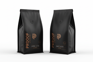 2 PROOF Coffee Roasters coffee bags