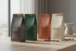 4 PROOF Coffee Roasters coffee bags