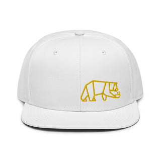 Snapback cap of your dreams! High-profile, flat visor, subtle grey under visor, 6-panel